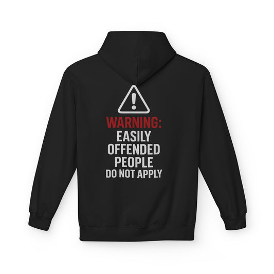 Hoodie — 'UNCTRL' Graphic Front & "Warning: Easily Offended People Do Not Apply" Back