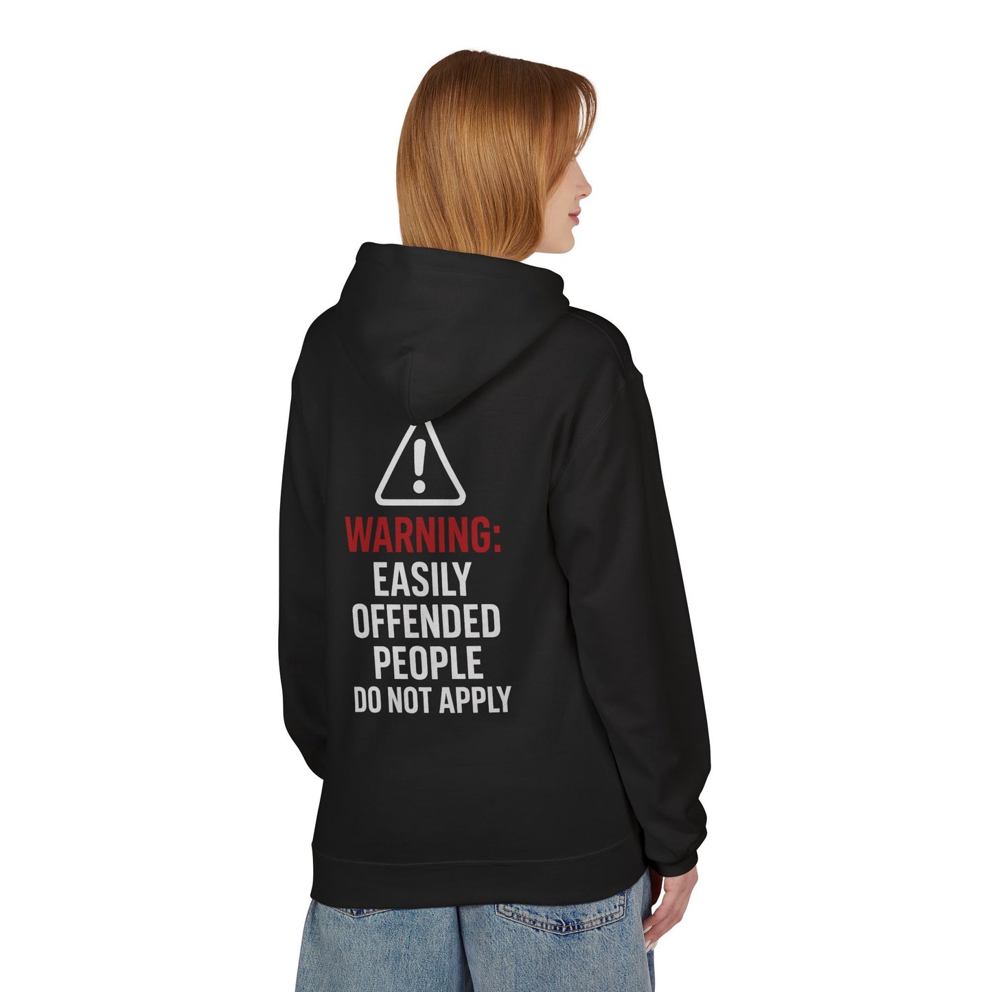 Hoodie — 'UNCTRL' Graphic Front & "Warning: Easily Offended People Do Not Apply" Back