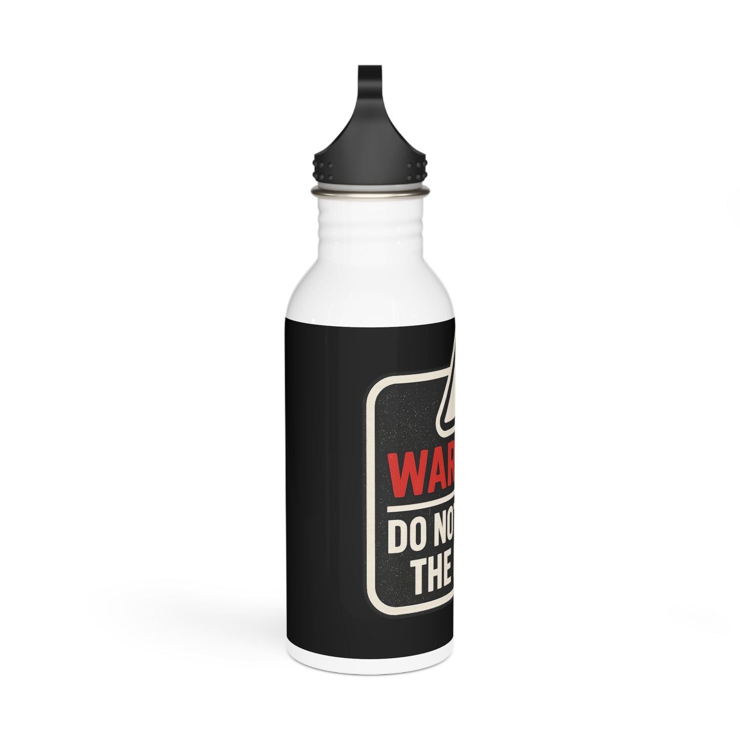 Stainless Steel Water Bottle — "Warning: Do Not Trust The News" Graphic Bottle