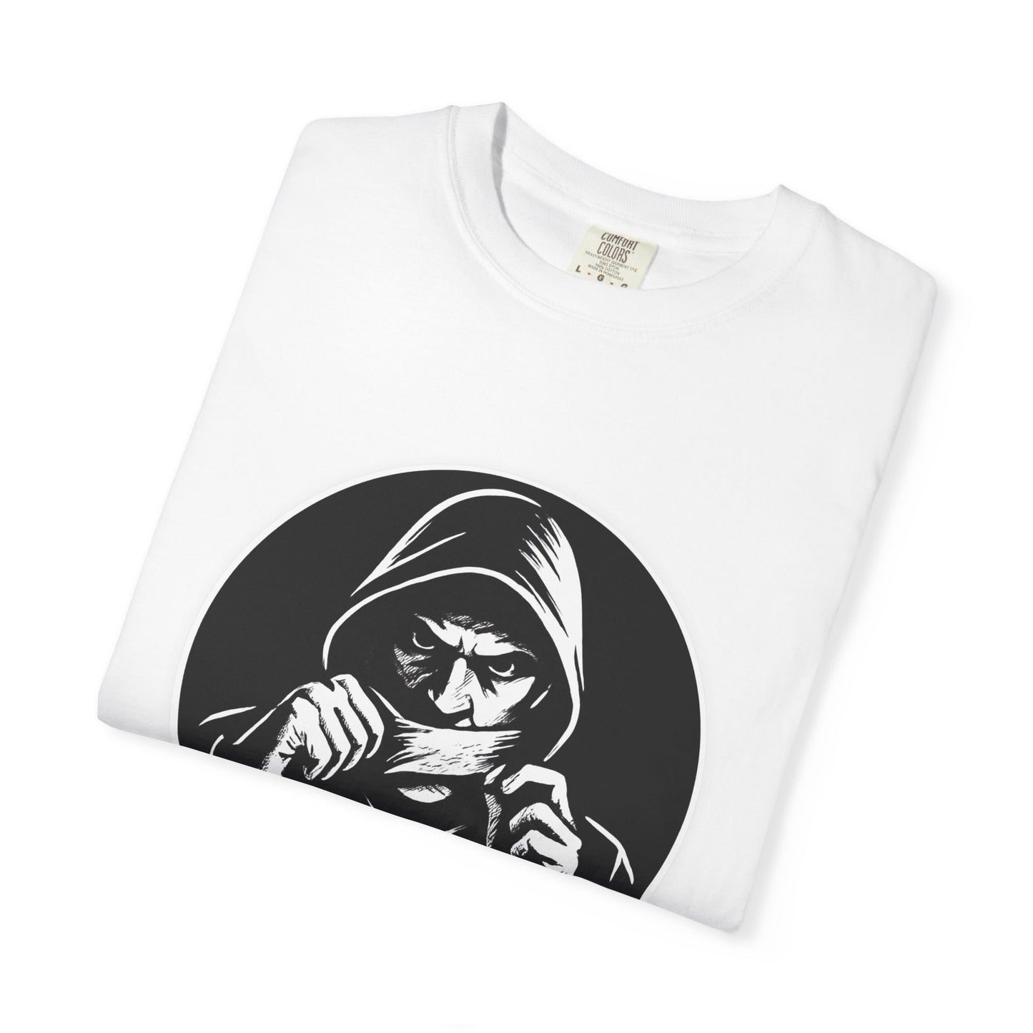 T-Shirt — 'UNCTRL' Hooded Figure Front / "Vote for a Carney, Get a Circus" Political Back
