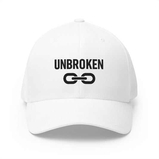 Unbroken Embroidered Cap — Inspirational Chain Logo Baseball Hat