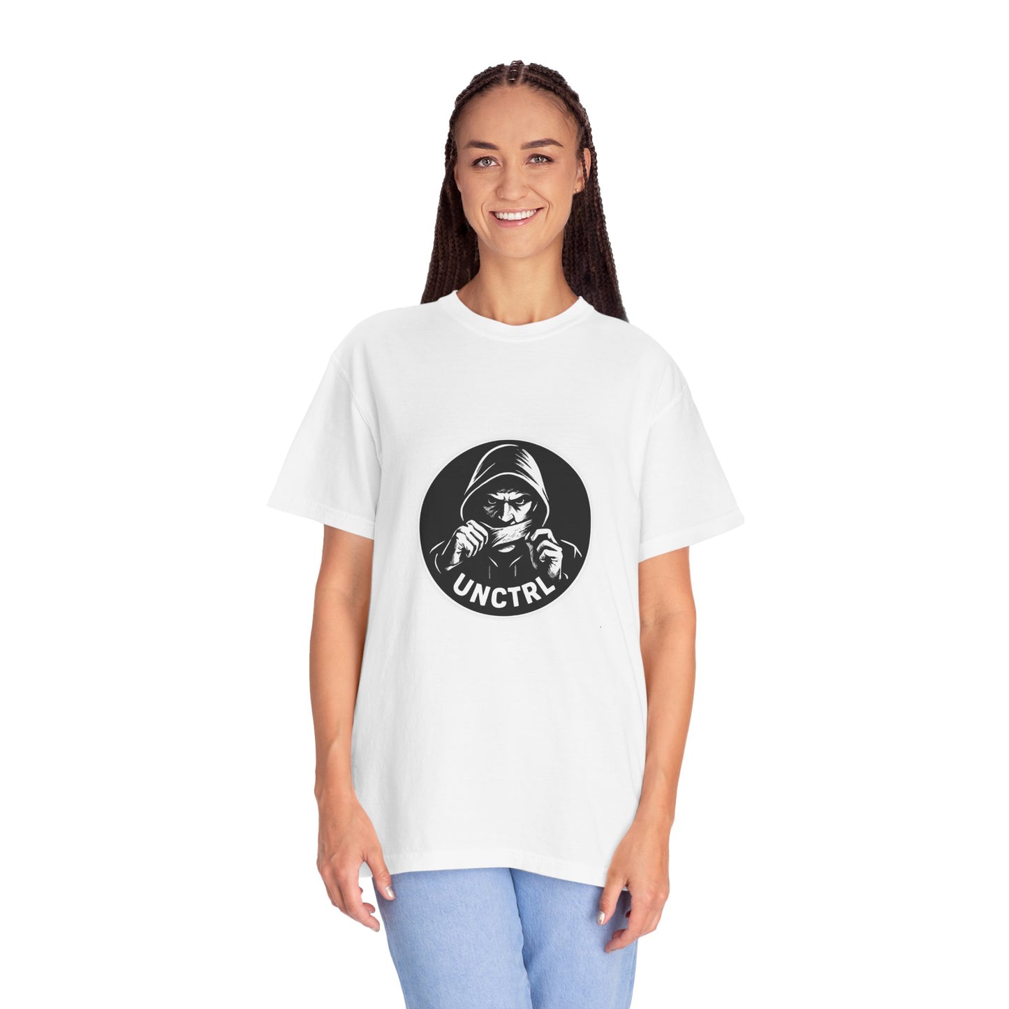 Graphic T-Shirt — 'UNCTRL' Hooded Rebel Logo Tee