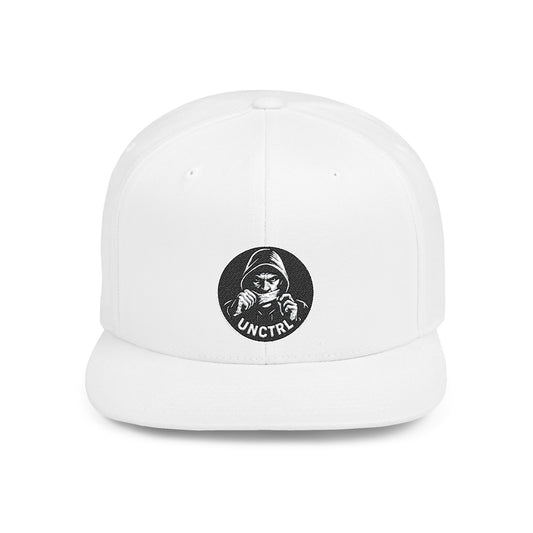 Snapback Hat — Vintage Astronaut Patch Flat-Bill Cap