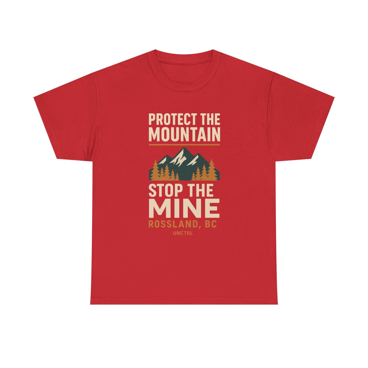 Protect the Mountain Stop the Mine Tee — Rossland, BC -Unisex
