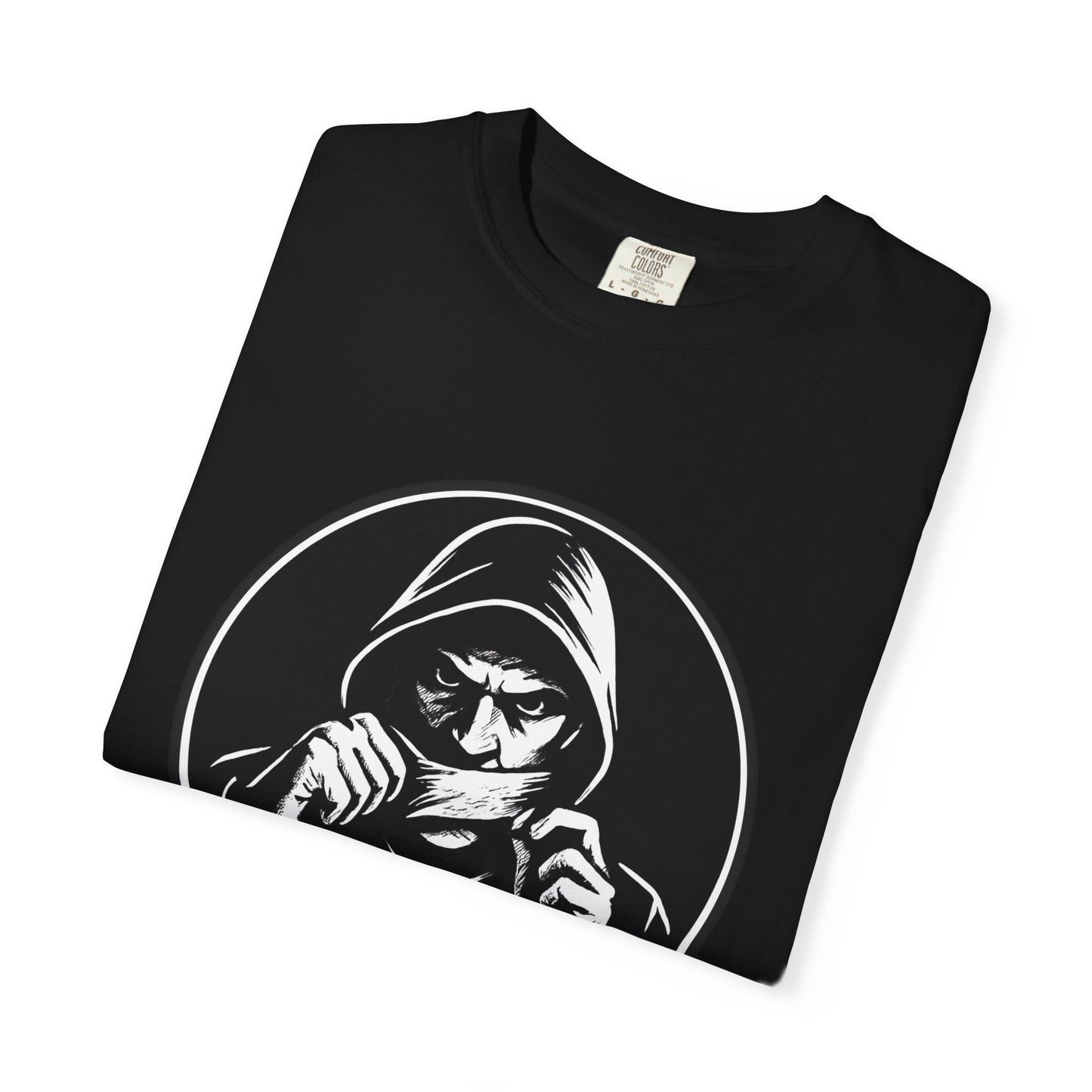 T-Shirt — 'UNCTRL' Hooded Figure Front / "Vote for a Carney, Get a Circus" Political Back